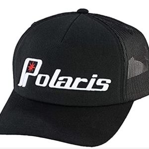 NWT genuine Polaris Retro Trucker Cap Black.